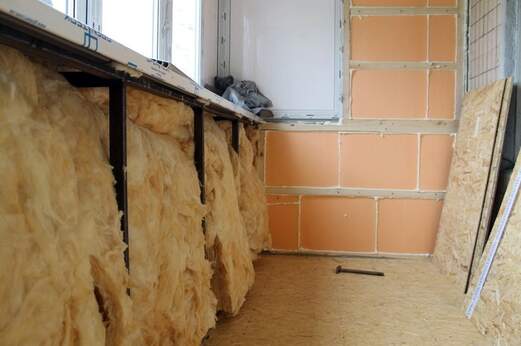 Утепление балкона минеральной ватой в новостройке
