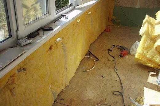 Утепление лоджии минеральной ватой в панельном доме